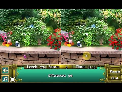Game Garden Secrets - Find the differences